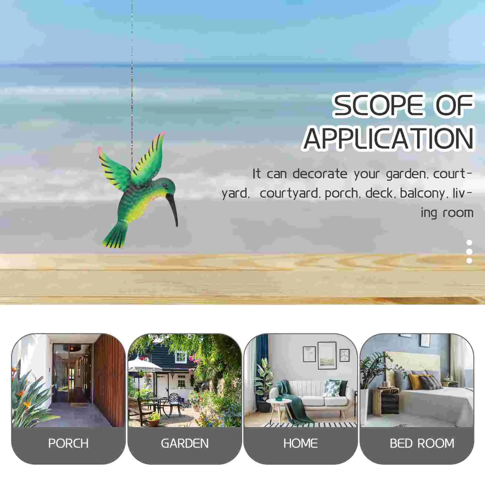 2 шт. настенное украшение железная птица колибри кулон кованый подвесной декор