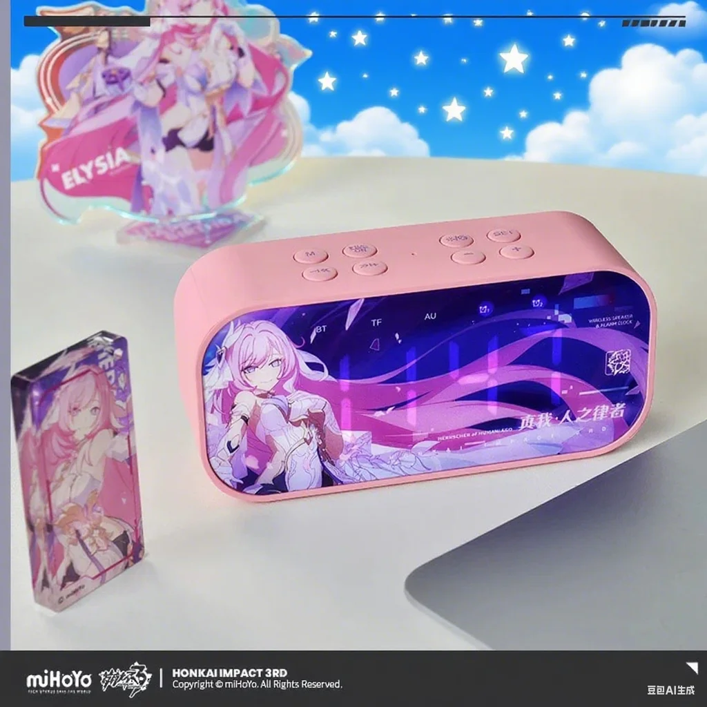 Фото MiHoYo Официальный Honkai Impact 3 Elysia True Self-The Law of Man Голосовой будильник Bluetooth-динамик Косплей Аниме Подарок Мода №1