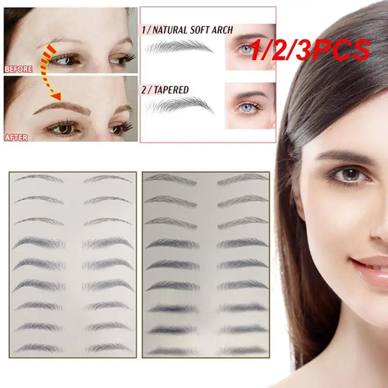 

1/2/3PCS Professional 6D Tattoo Eyebrow Sticker Bionic Waterproof Long Lasting Eyebrow Semi-Permanent Eyes Makeup Cosmetics