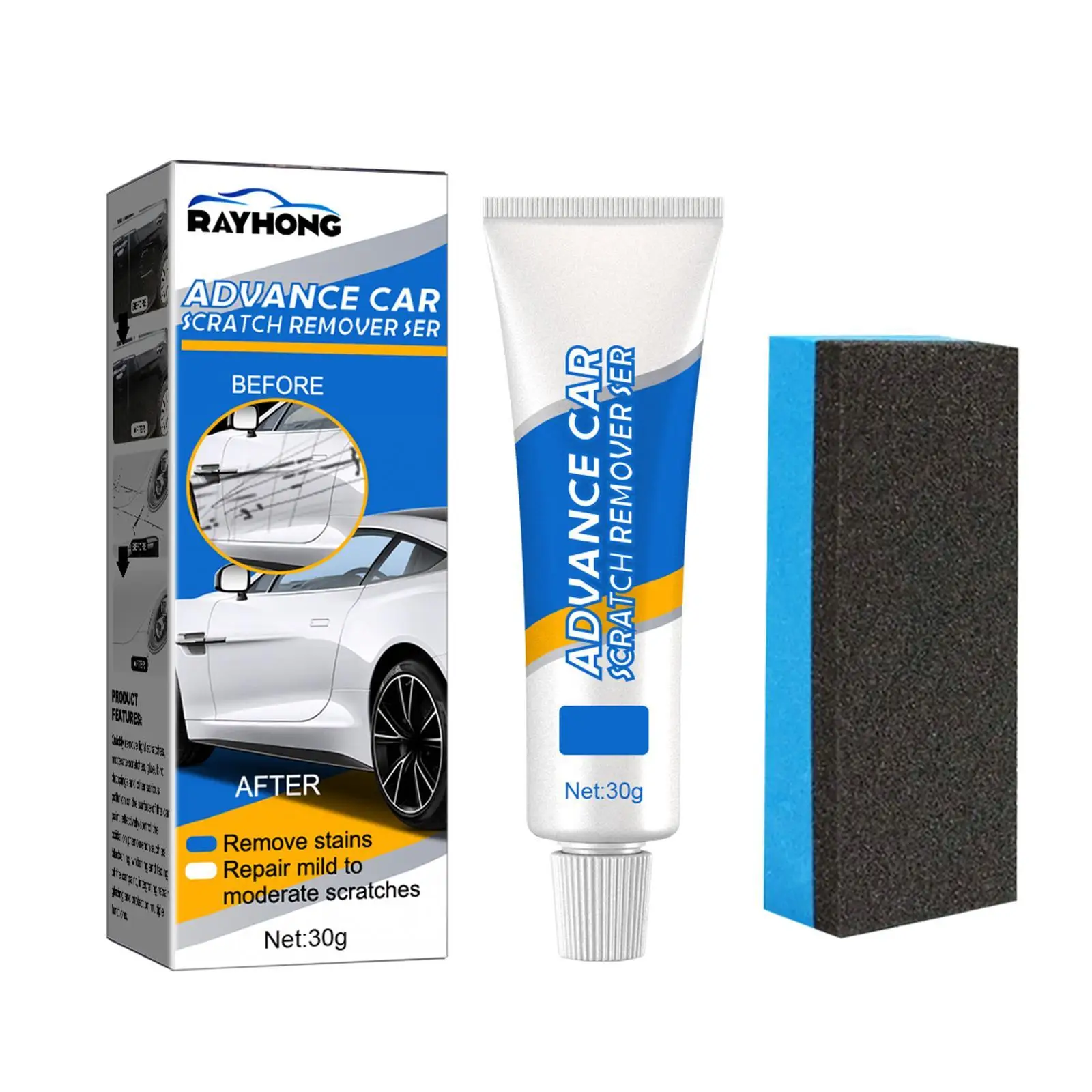 

Car Scratch Removal Cream Scratch And Swirl Remover, Polish & Paint Restorer Kit - Easily Repair Paint Scratches Car Buffer Kit
