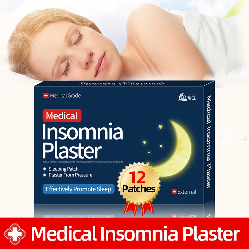 

12Pieces Insomnia Headache patch Improve Sleeping Relief Stress Anxiety Massage Plaster Body Relax Medical Sleep Sticker
