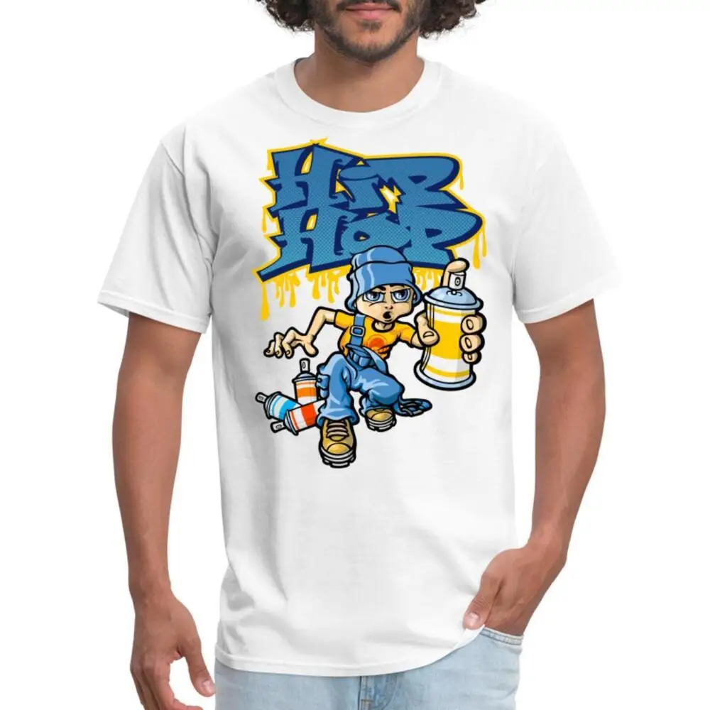 Футболка с граффити B-Boy для мужчин и женщин тенниска из 100% хлопка короткими