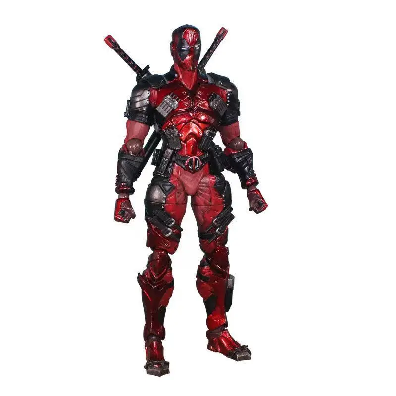 Фото Высококачественная фигурка Marvel Avengers Deadpool, новая, в оригинальной упаковке, полноразмерная кукла, настольное украшение, модель-игрушка, подарок на день рождения для мальчика №3