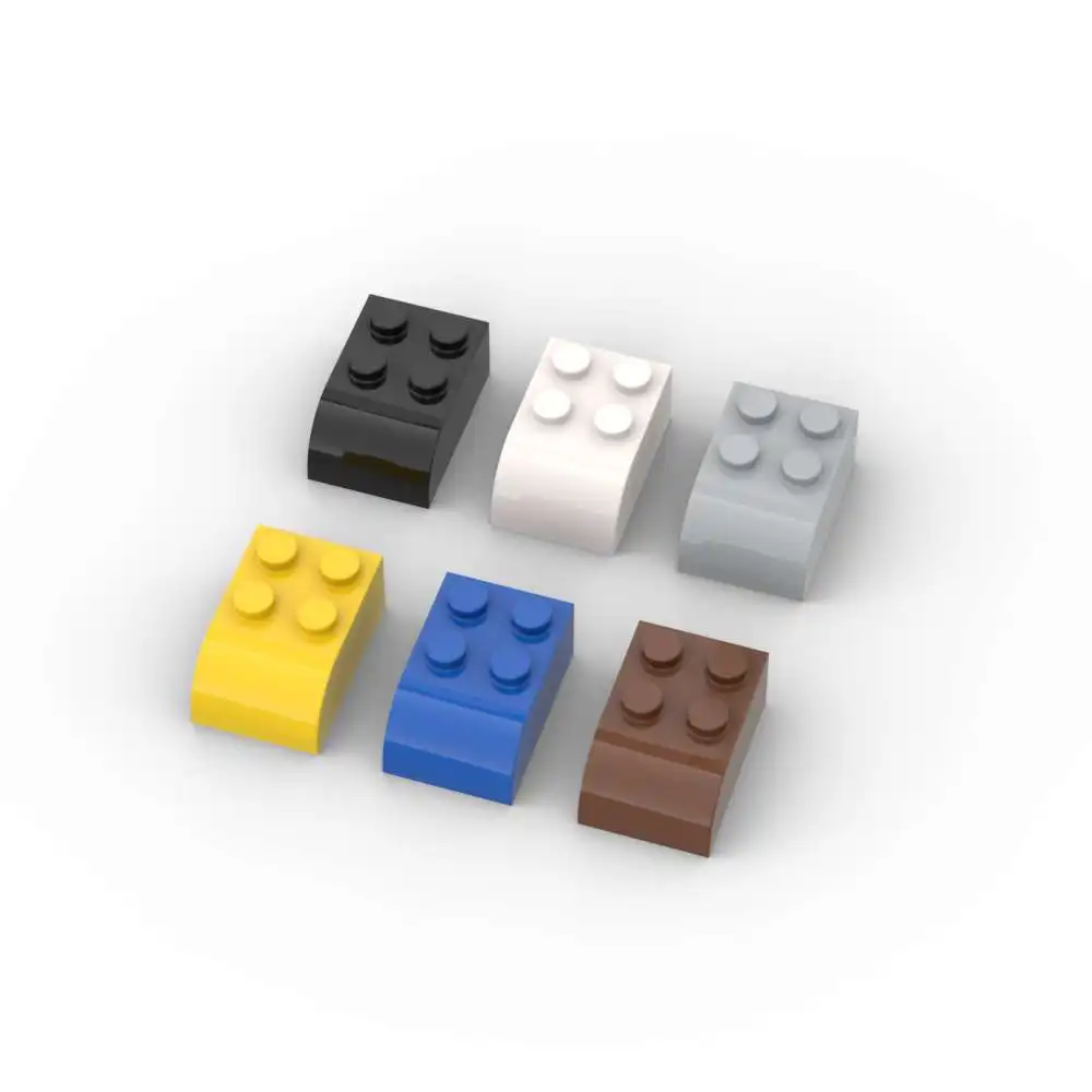 MOC 10 шт. головоломка частицы 6215 Изогнутые 3x2 строительные блоки в комплекте с 4