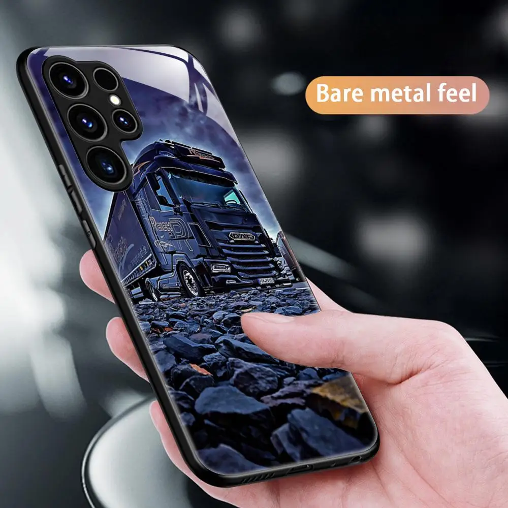 Фото Модный чехол для телефона Brand Truck D-Daf для Samsung S26 S25 S24 S23 S22 S21 S20 Plus Ultra, стеклянный магнитный чехол №4