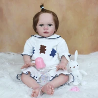 new reborn baby doll 60 cm 3d paint skin soft silicone for girl like real princess toddler toy dress up bebe with cloth body