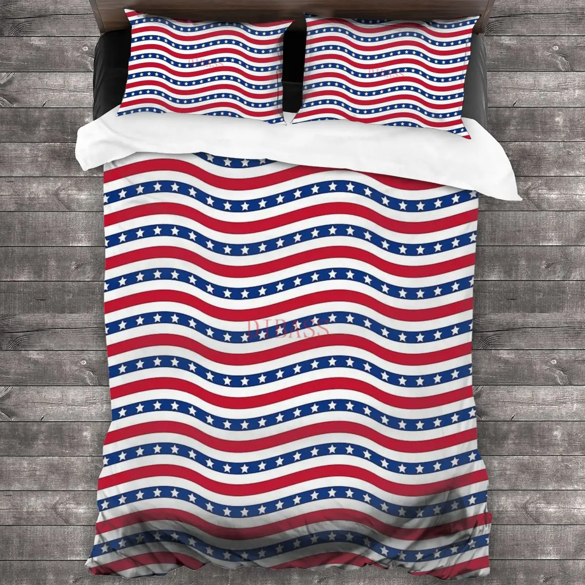 

Patriotic Pattern United States Of America USA Soft Microfiber Comforter Set with 2 Pillowcase, Quilt Cover With Zipper