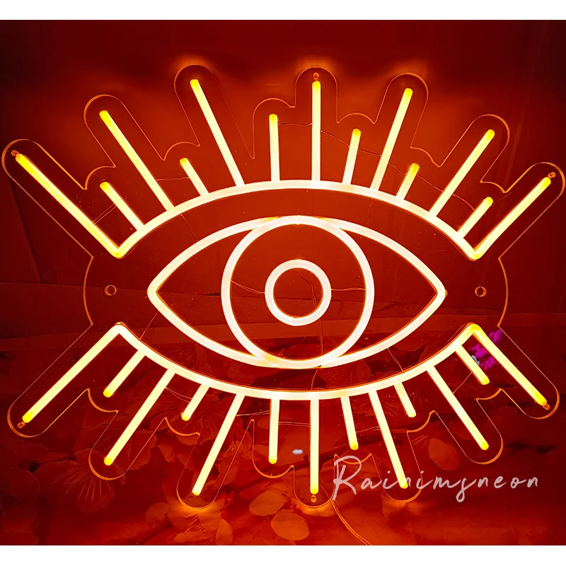 

Led Aestheti eye lashes Neon Light Sign For Home Room Wall Decor Nail Beauty Bar Bedroom Business Neon Signs
