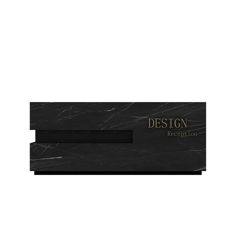 

Minimalist modern beauty salon company front desk reception desk clothing store cash register baking paint