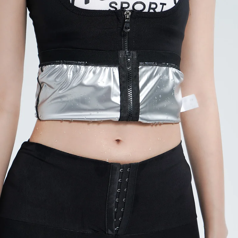 

Women Sauna Shaper Vest Thermo Sweat Shapewear Tank Top Slimming Vest Waist Trainer Corset Gym Fitness Hot Workout Zipper Shirt