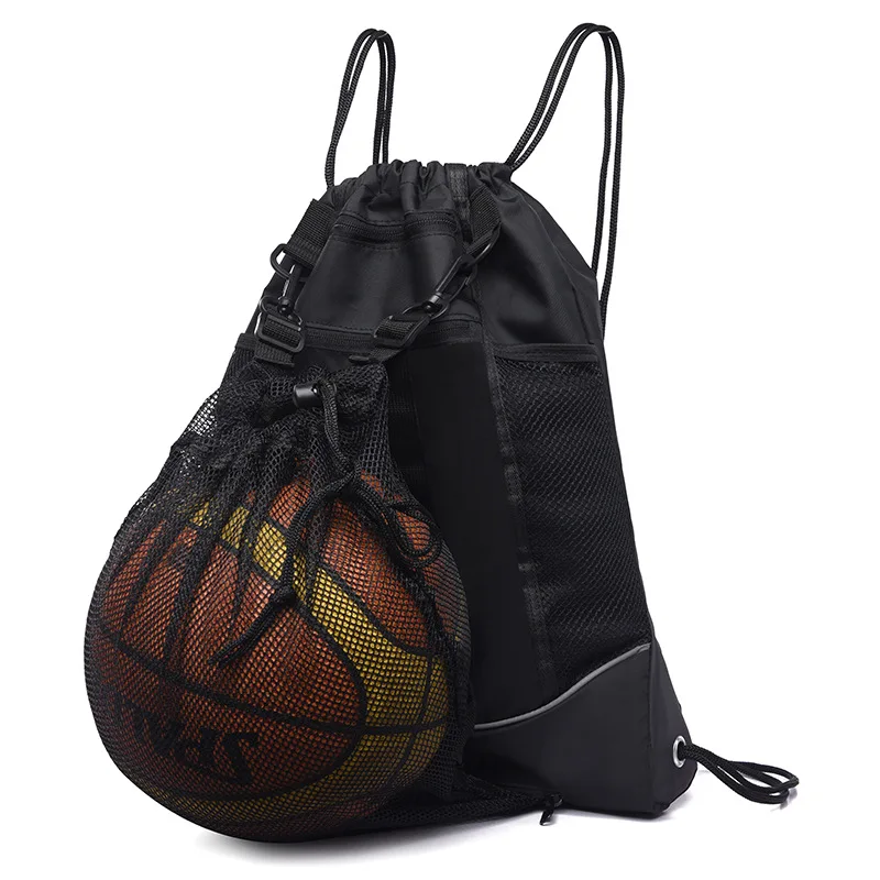 

Портативный баскетбольный рюкзак на шнурке, Сетчатая Сумка, сумка для хранения футбольных, футбольных, волейбольных мячей, уличные спортивные сумки для путешествий, спортзала, йоги
