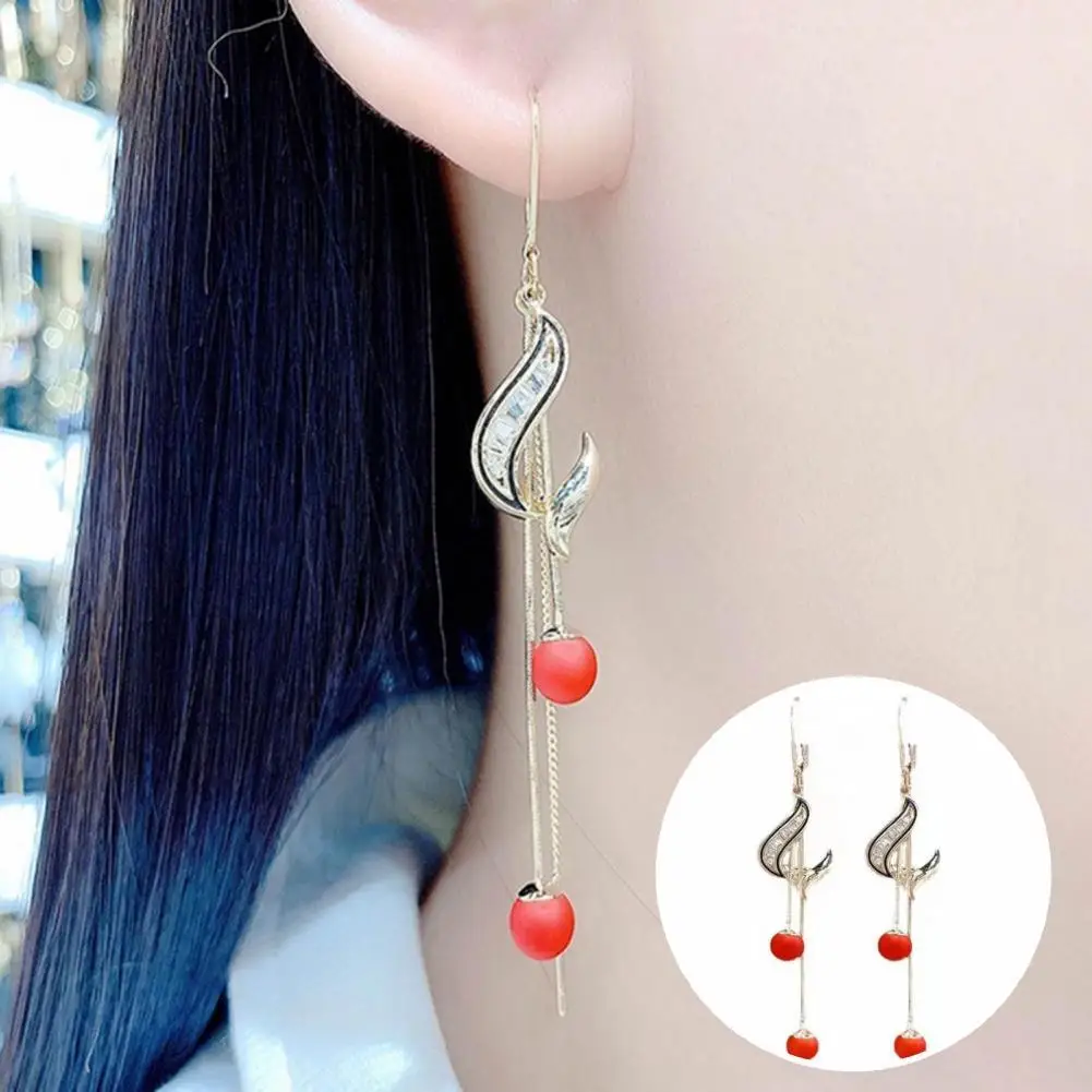 

Alloy 1 Pair Attractive Elegant Electroplated Ear Line Earrings Female Women Earrings Long for Wedding