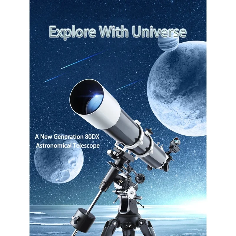 

Телескоп-рефрактор с диафрагмой Celestron Professional Deluxe 80EQ 80 мм с экваториальной EQ2 для начинающих #81048