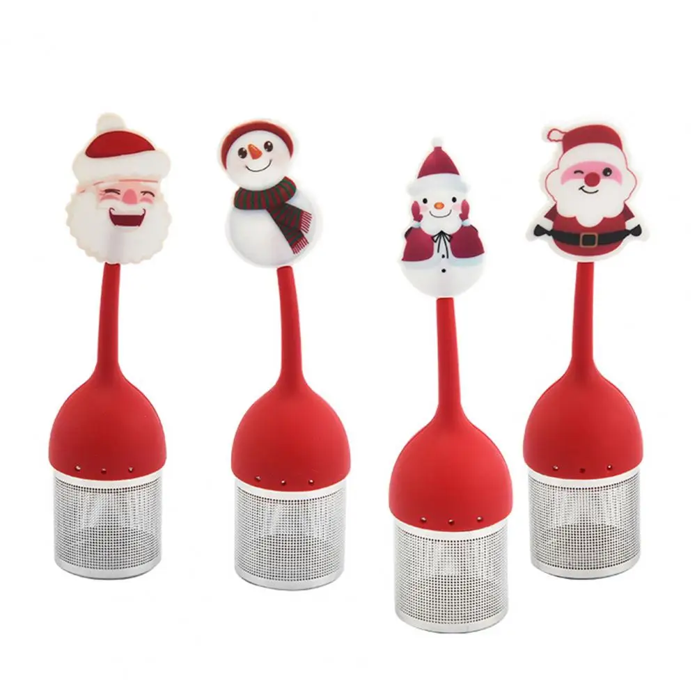 

Sturdy Practical Merry Christmas Spice Filter Tea Bag Kitchen Gadget Stainless Steel Tea Filter Fine Mesh for Home