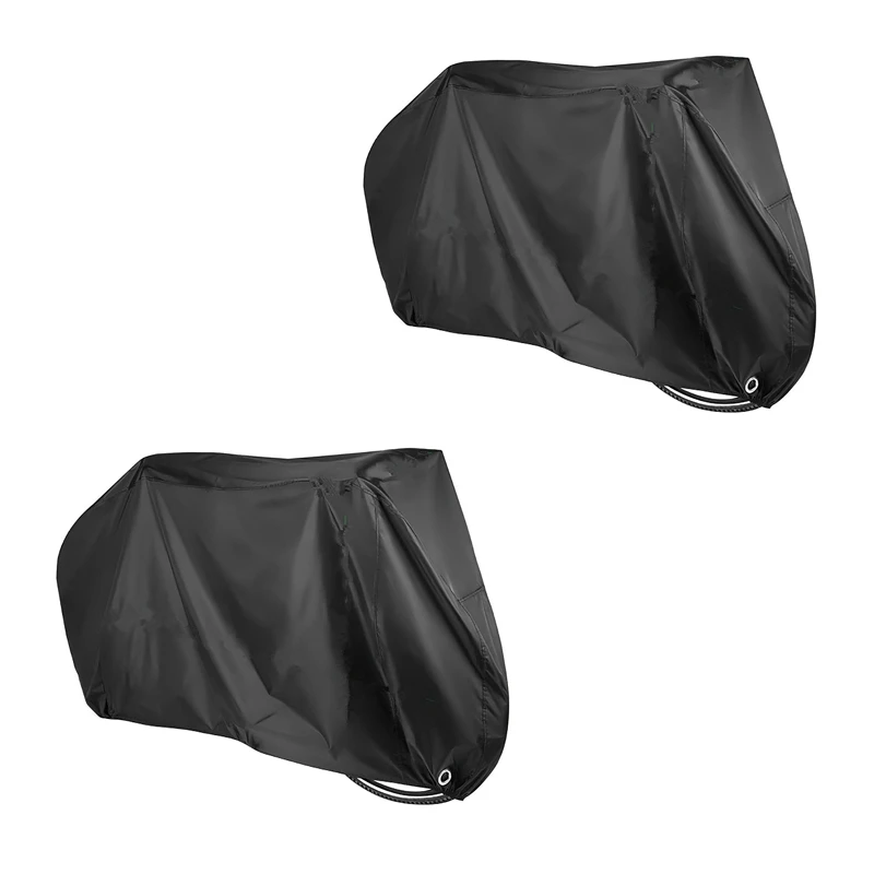 

2X Bike Cover Outdoor Waterproof Bicycle Covers Rain Sun UV Dust Windproof With Lock Hole