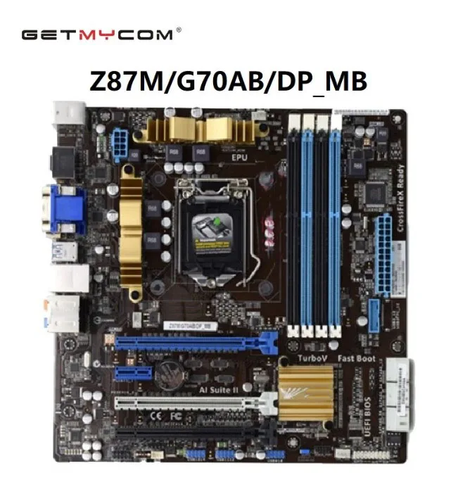 Оригинальная материнская плата Getmycom для ASUS Z87M/G70AB/DP_MB LGA1150 Z87 DDR3 M-ATX
