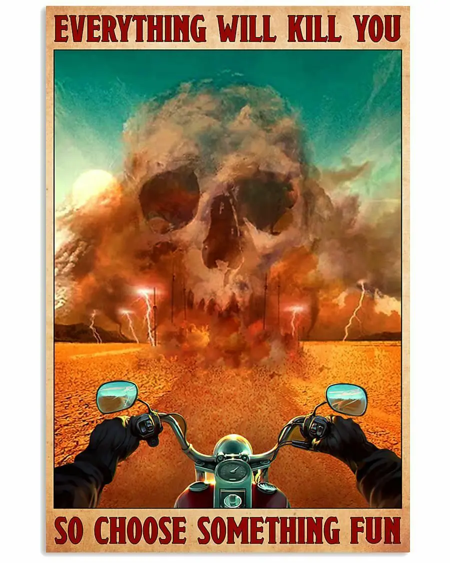 

Choose Something Fun Biker Metal sign Plaque Metal Vintage Tin Sign Retro Poster Signs