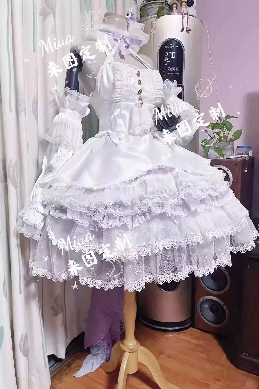 

Custom Size Game NIKKE The Goddess of Victory Dorothy Cosplay Headwear Tops Skirts Bows Sleeves Girls Lolita Wedding Dress Anime