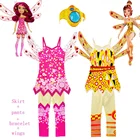 Новинка 2022, костюмы на Хэллоуин для девочек, комплект одежды Mia и Me, костюм для косплея Mia, Детский костюм на день рождения, карнавальную одежду для детей