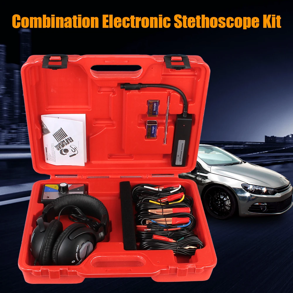 

Car Noise Diagnostic Tool Auto Repair Inspection Tool For Auto Mechanic Six Channel Electronic Stethoscope Kit