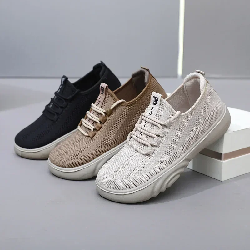 Весенне-осенняя новая дышащая женская повседневная обувь на мягкой подошве
