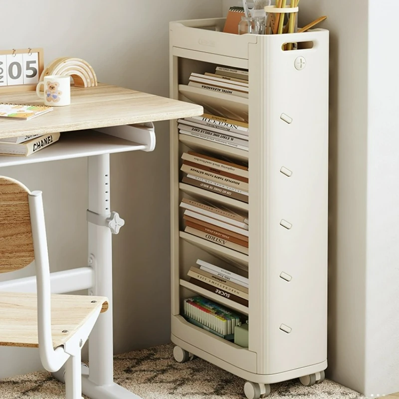 

Multifunctional Desk Storage Shelf Floor Type Classroom Book Storage Organizer Can Move Desk Bookshelf Room Book Cabinet