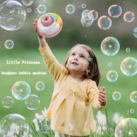 childrens light music creative round donut bubble camera one button automatic bubble outdoor toys for kids