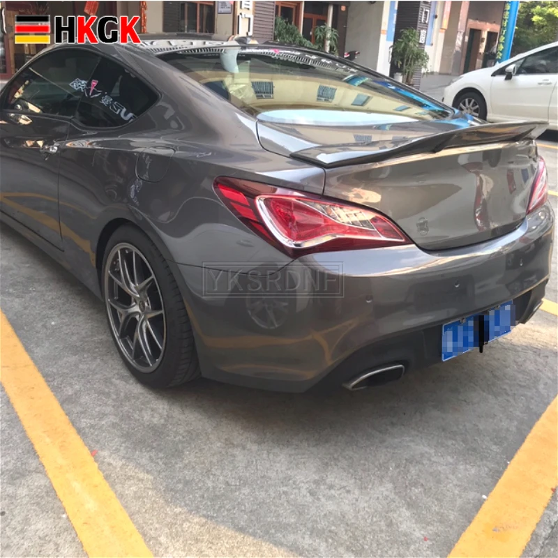 

for Hyundai Genesis Coupe spoiler 2009 2010 2011 2012 2013 year glossy carbon fiber/FRP rear wing R style spoiler accessories