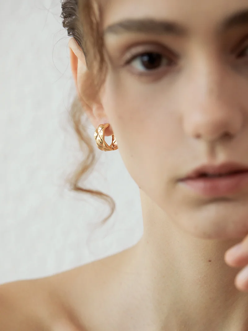 

Женские серьги-кольца из латуни, в стиле панк