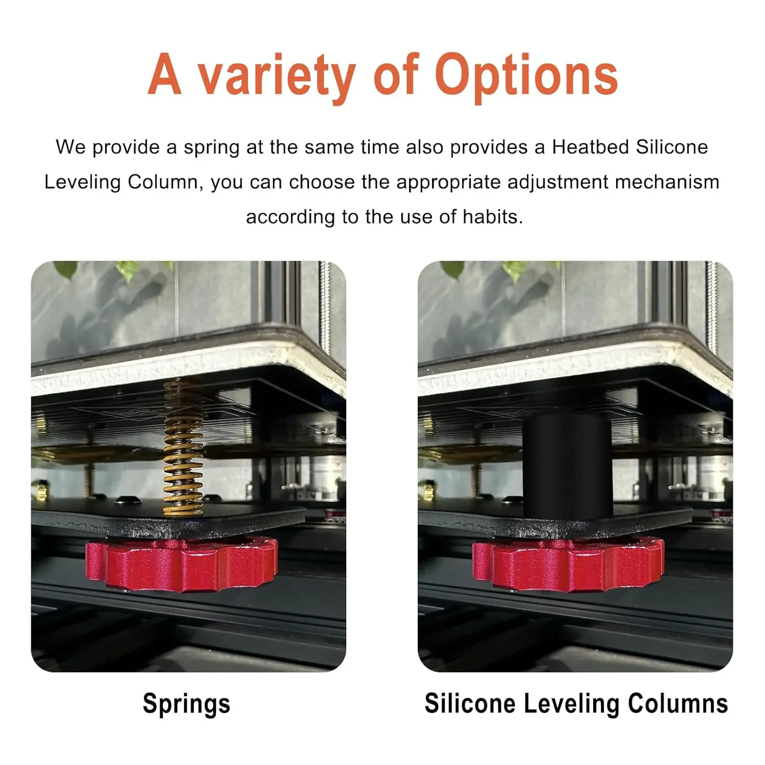 4 шт. комплекты гаек для выравнивания горячей кровати 3D-принтера запасные части