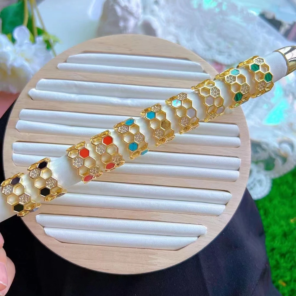 

Женское кольцо с камнями в виде ракушек, золотистое геометрическое кольцо, 10 шт., подарок на вечерние ринку, 2022