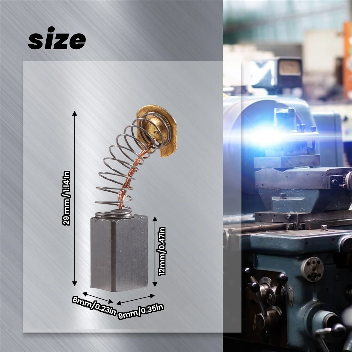 2 пары угольные щетки 12x9x6 мм