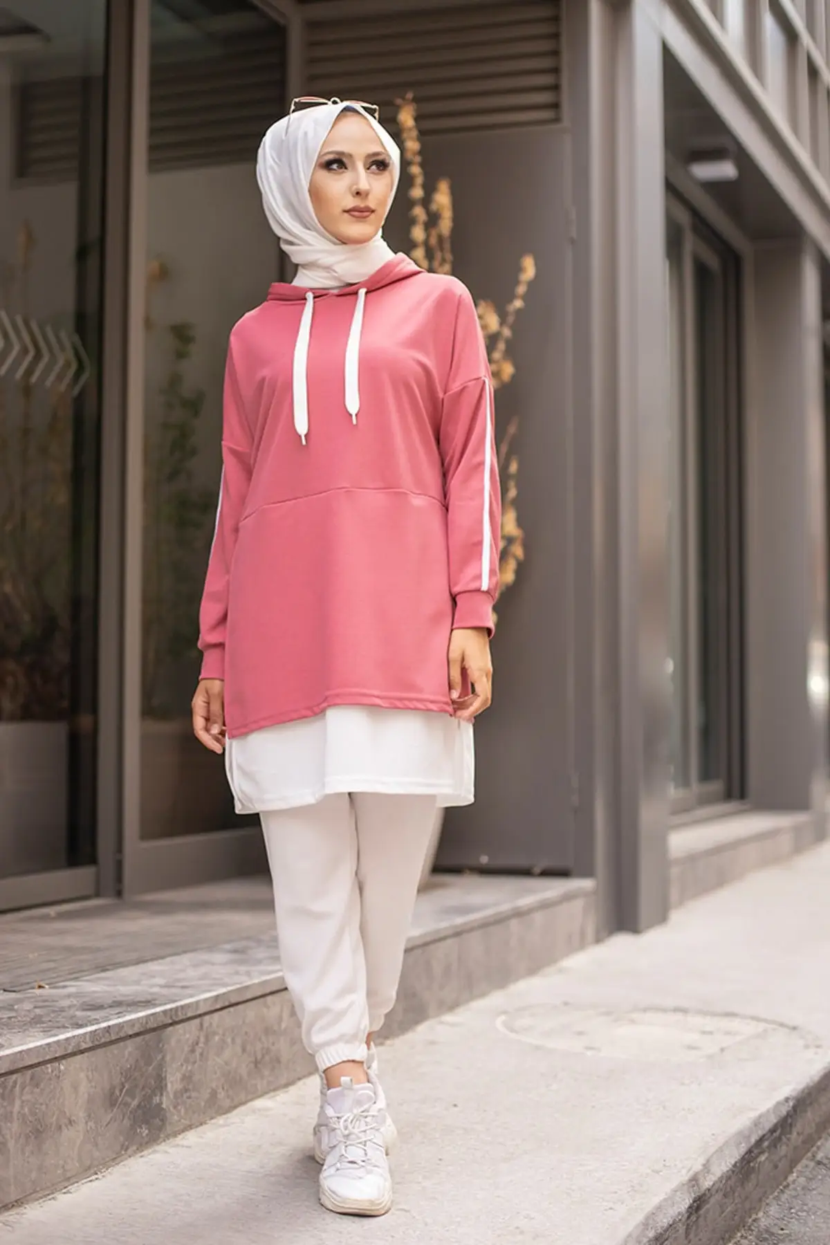 

Dried Rose Tunic Women's Hoodies Muslim Tunic 2021 Fashion
