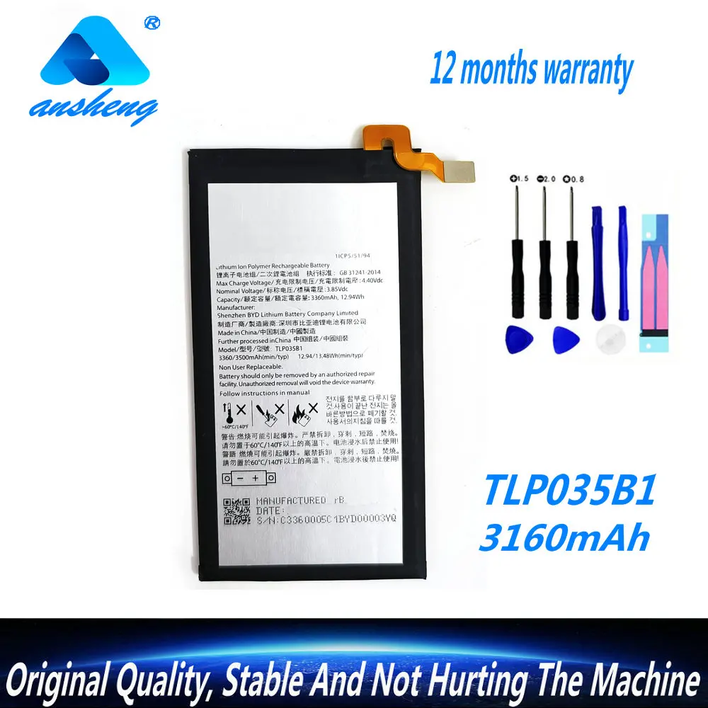 

New Original 3.87V 3160mAh TLp035B1 Battery For BlackBerry Keytwo KEY2 Mobile Phone