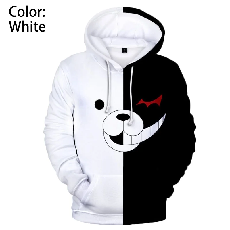 

2022 New Listing Anime D-Danganronpa Monokuma Cosplay 3D Hoodie Sweatshirt Casual Pullover Coat Cool Hoodie