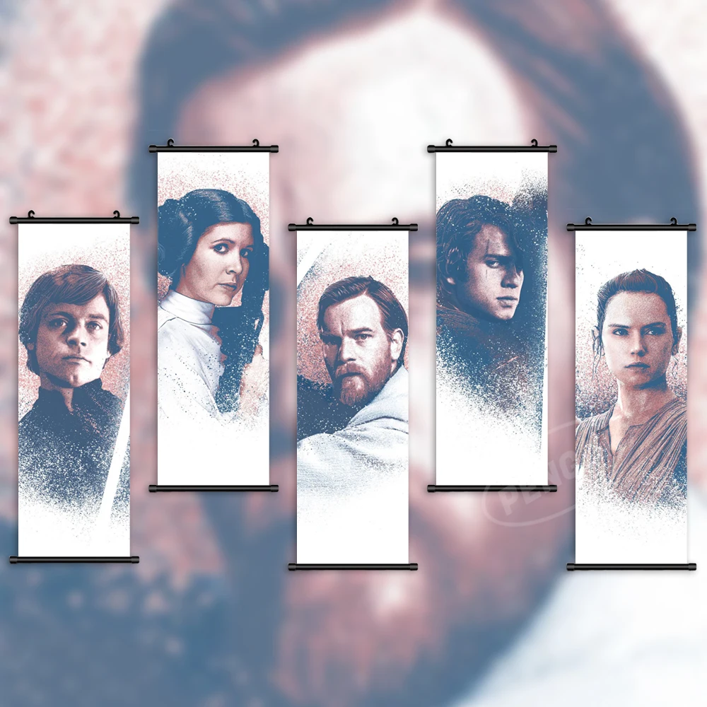 Холст Leia органа соло печатная звезда искусство на стену Финна Люк Скайуокер