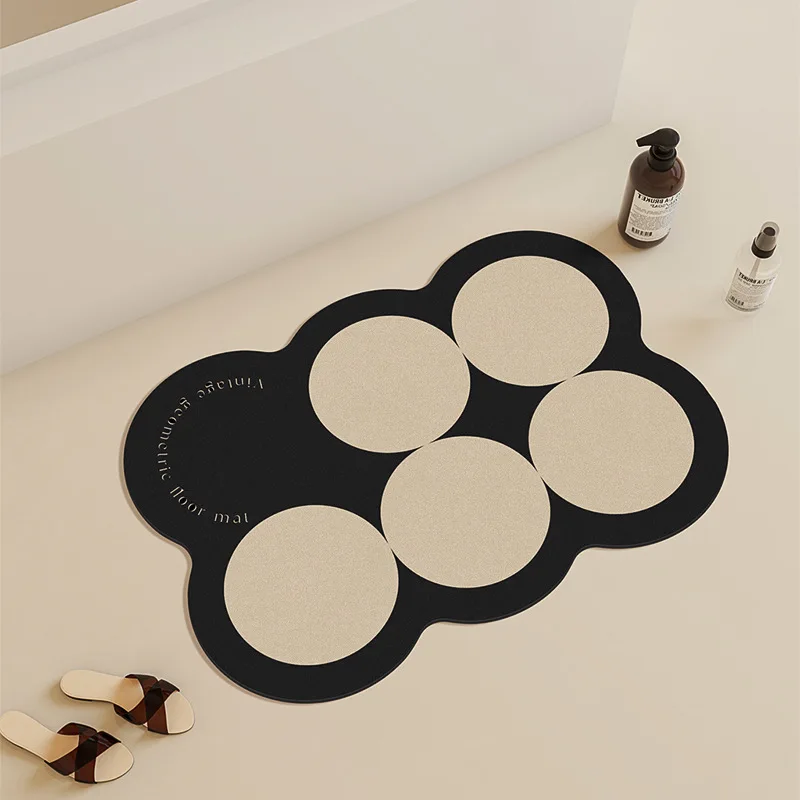 

Modern Simplicity Diatom Mud Geometric Bathroom Absorbent Mats Light Luxury Bathroom Non-slip Door Carpet Washable Household Mat