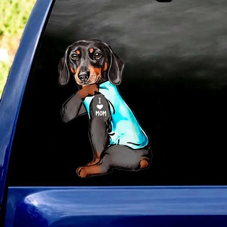 

Dachshund Dog Mom - Sticker, Tablet Decal, Vinyl Sticker, Laptop Sticker, Funny Sticker, Best Sticker, Custom Dog Sticker, Dog M