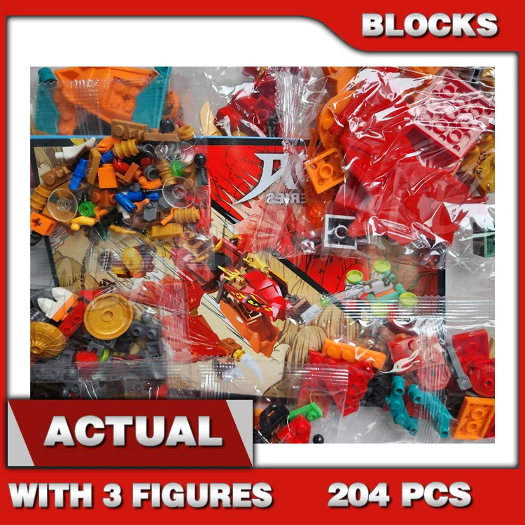 

204 шт. Shinobi Kai's Fire Dragon evo Golden Armor Jetpack Дрон для стрельбы 60015 строительные блоки игрушки совместимы с моделью