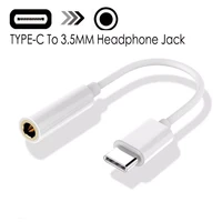 braided cable adapter usb c type c to 3 5mm jack headphone cable audio aux cable adapter for xiaomi huawei for smart phone