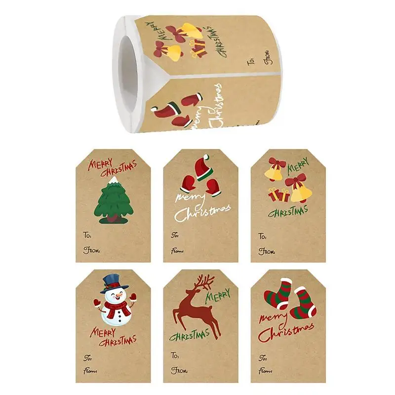 

Рождественские подарки, наклейки, Стикеры для праздников, рулон для женщин, мужчин, детей, домашние подарки, этикетки, пригласительные буквы