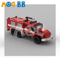 moc small 6x6 ural 4320 fire truck wooden toy compatible le educational toys boys girls holiday gift