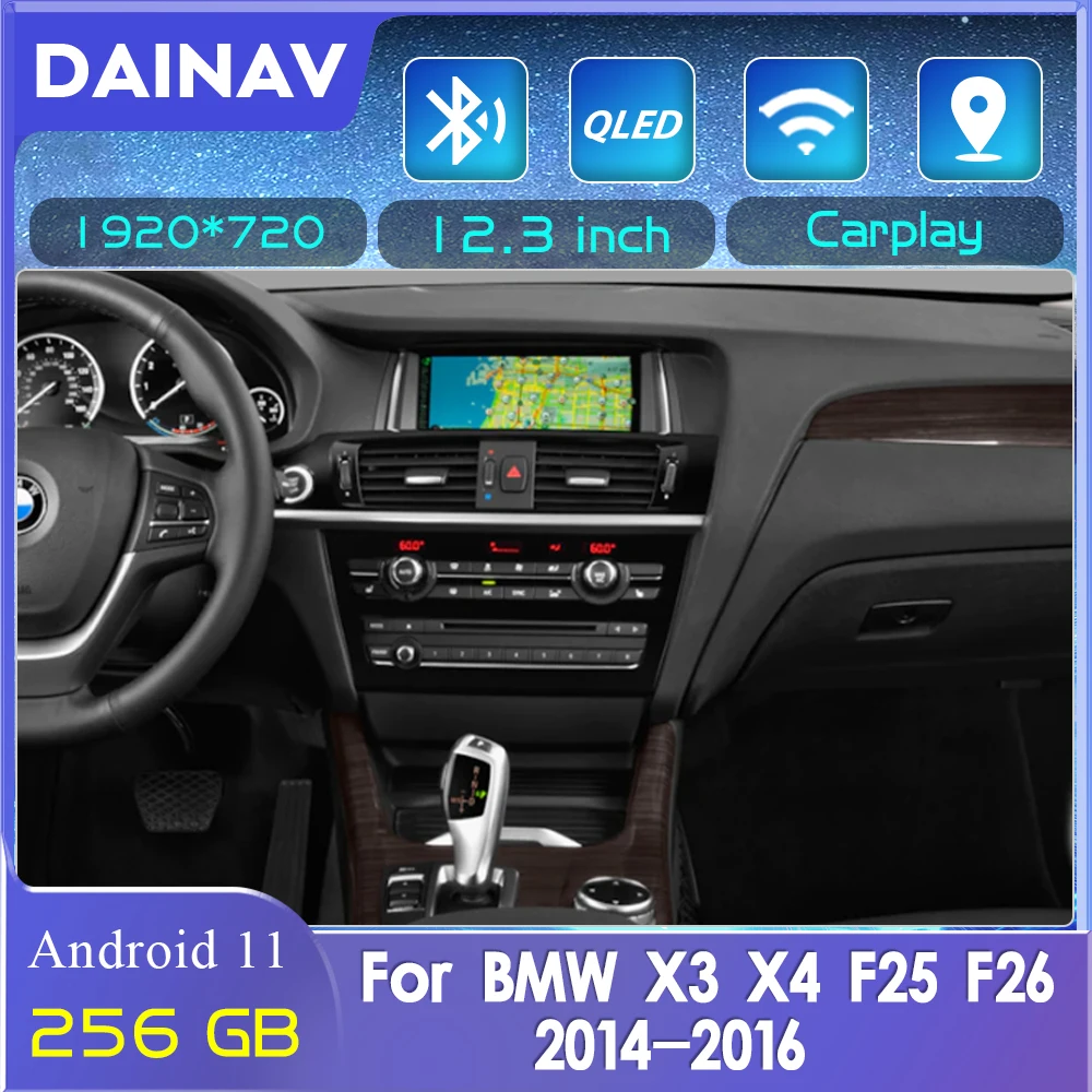

Автомагнитола на Android 11, 256 ГБ, DVD-плеер, GPS-навигация, головное устройство для BMW X4 X3 F25 F26 NBT CIC 2014-2016, 2 Din, автомобильный стереоприемник