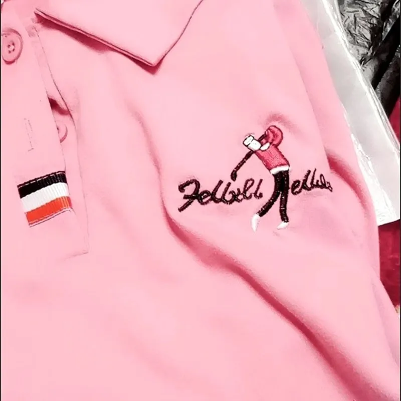 Women Golf Wear T-shirt Korea Brand golf Polo Shirt Elastic Sport Slim Long sleeve Tops Autumn Ladies embroidery Clothing