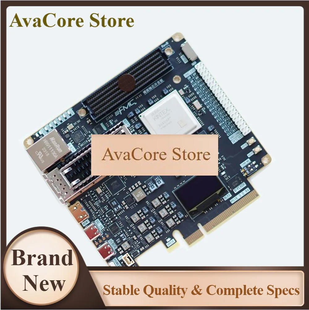 Фото Плата разработки AvaCoreFPGA PCIe Xilinx Kintex Ultrascale+ XCKU5P с DDR4, PCIe3.0x4, 100G оптическим интерфейсом QSFP28 FMC HPC HD №1