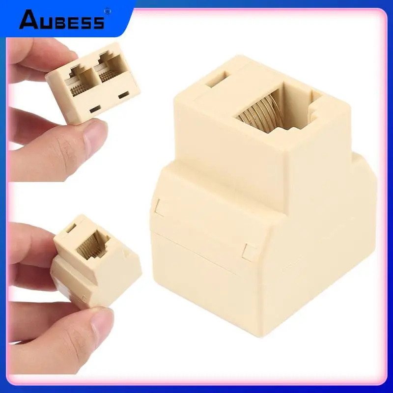 

1 To 2 Socket Lan 8p8c Modula Cat5 6 Connector Adapter Rj45 Adapter Extender Lan Port Network Splitter For Laptop Female Plug