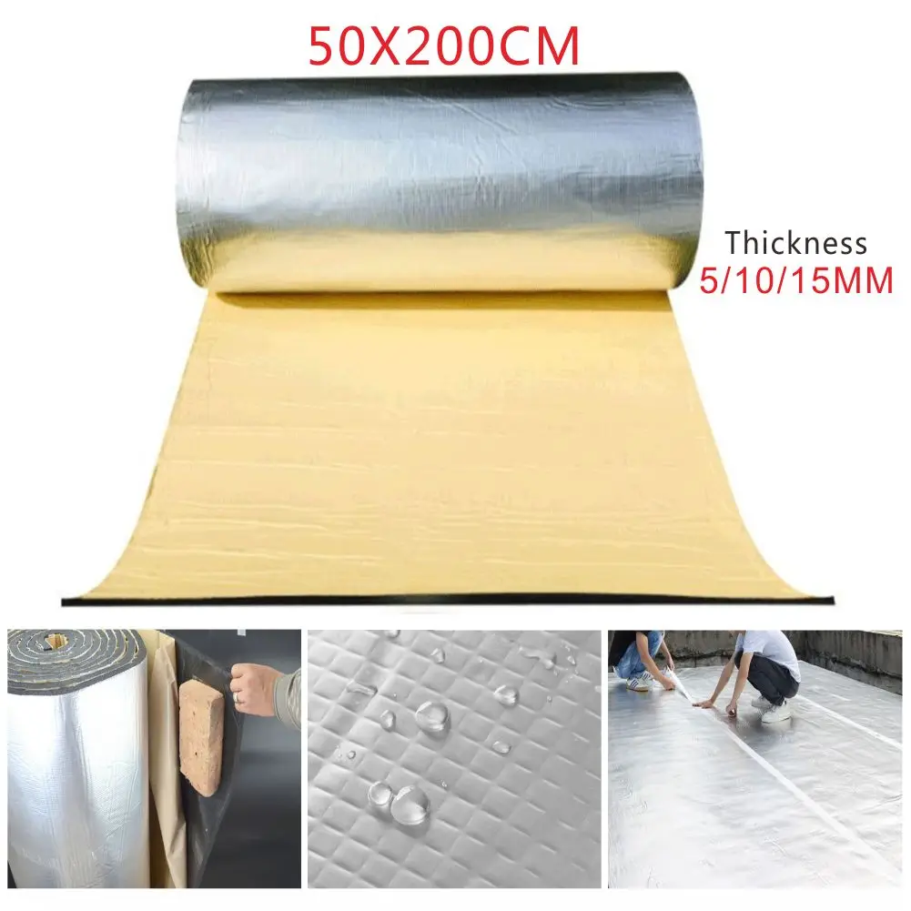 0 5*2 м алюминиевая фольга изоляция хлопок брандмауэр тепловой коврик крыша