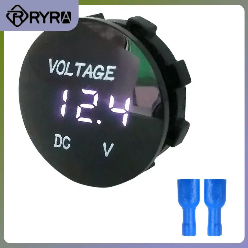 

Round Display Voltmeter Waterproof Fireproof D3 Voltmeter Led Panel Electrical Tools Mini Dc Digital Voltmeter 5-48v Tester