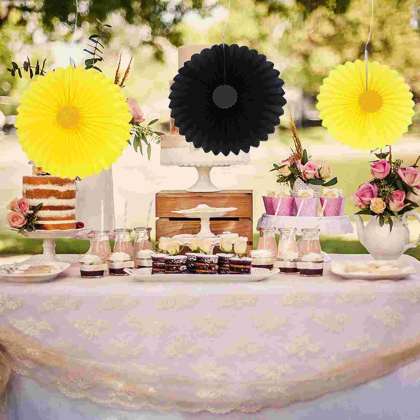 8 шт. бумажный вентилятор цветочные елочные украшения день рождения сотовый шар