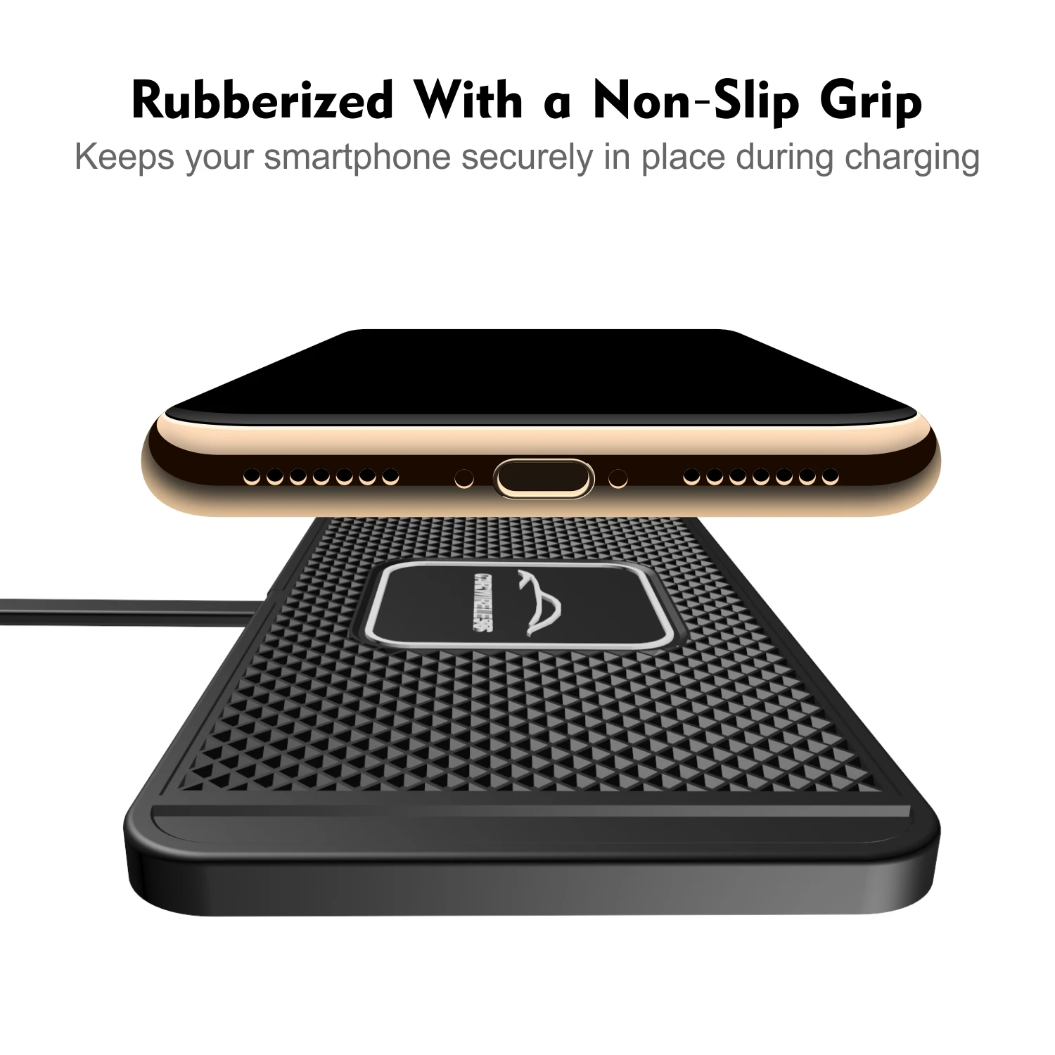 15W QI Wireless Car Charger Silicone Anti-skid Pad Cradle Dock for iPhone Fast Car Wireless Charging Stand Car Modification
